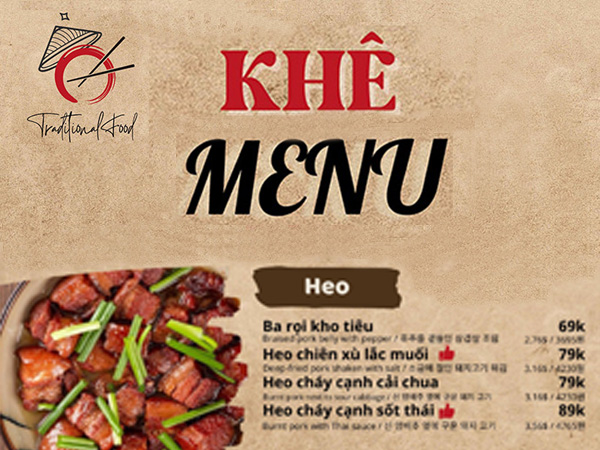 Menu thực đơn cơm niêu quê nhà